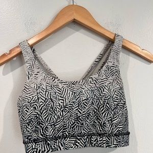 LuluLemon Crisscross Energy Zebra Print Sports Bra